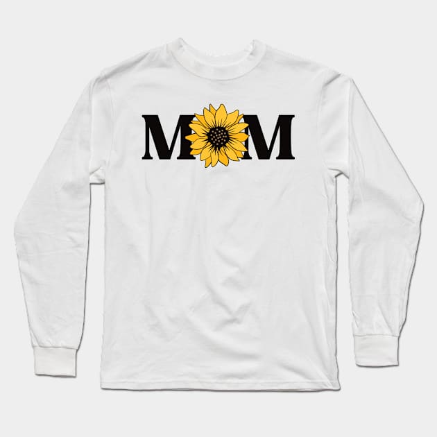 Mom Sunflower Long Sleeve T-Shirt by Mystic Dragon Designs